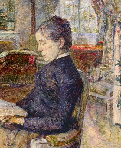 Adèle Tapie de Celeyran (1840-1930) Comtesse de Toulouse-Lautrec-Monfa dans le salon du Château de Malromé, 1887 - Henri de Toulouse Lautrec